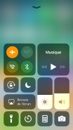 Mode avion activé dans iOS